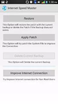 Настройка скорости Интернета с помощью Speed Master Root