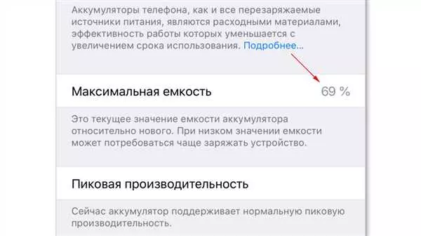 Iphone емкость аккумулятора