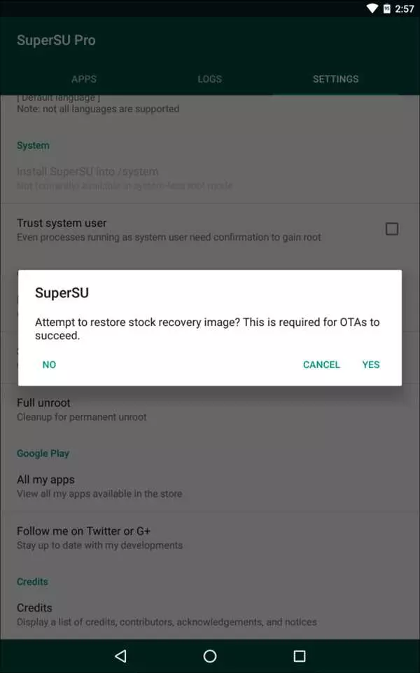 Как отключить root доступ на Android