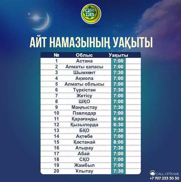 Намаз Уа?ты
