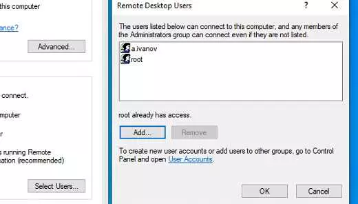 Настройка RDP в Windows 10