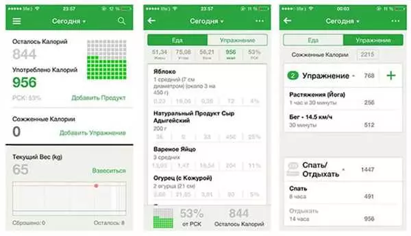 Приложение для подсчета калорий
