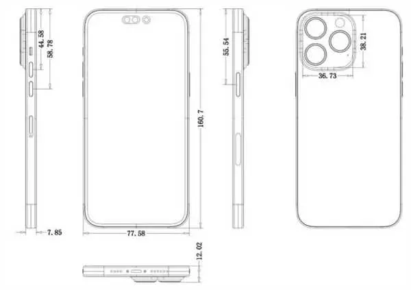 Размеры iPhone 14