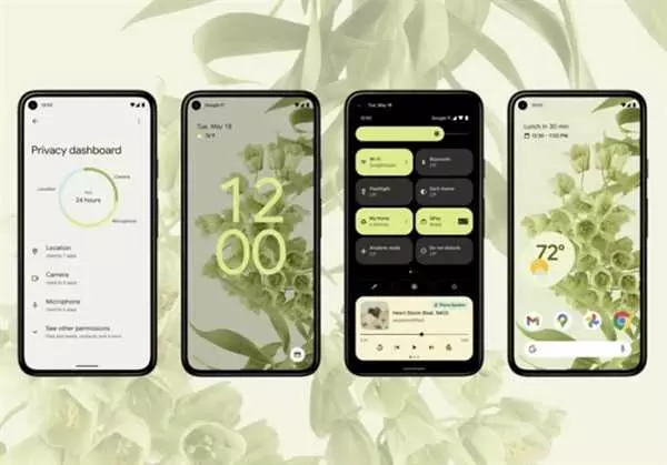 Скриншоты Android 12