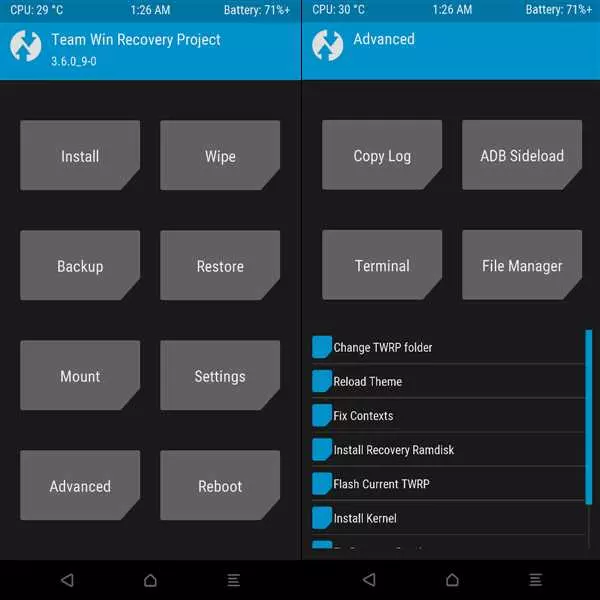 Установка прошивки через TWRP