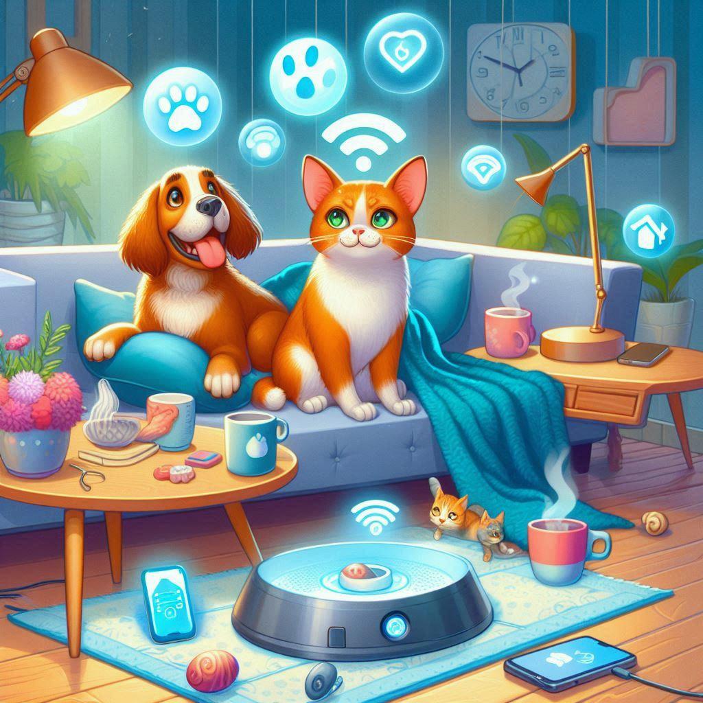 🐾 Смарт-устройства для питомцев: как технологии помогают ухаживать за животными: 🕹️ Автоматические кормушки: удобство и регулярность питания
